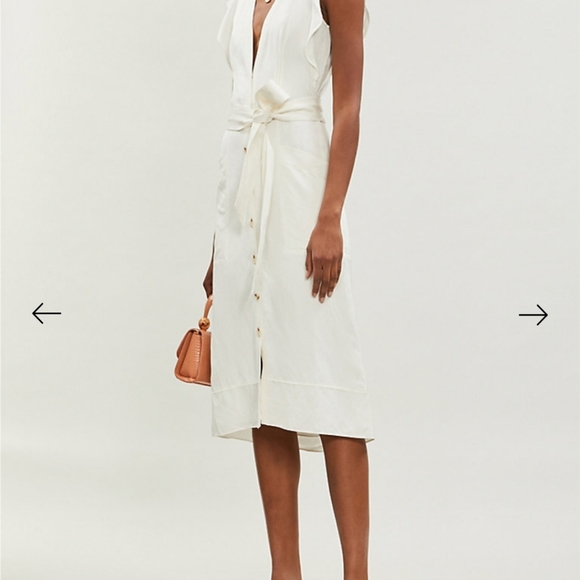 Reiss linen blend dress - Picture 3 of 8